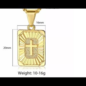 Gold Filled Cross Pendant 18” Long Necklace